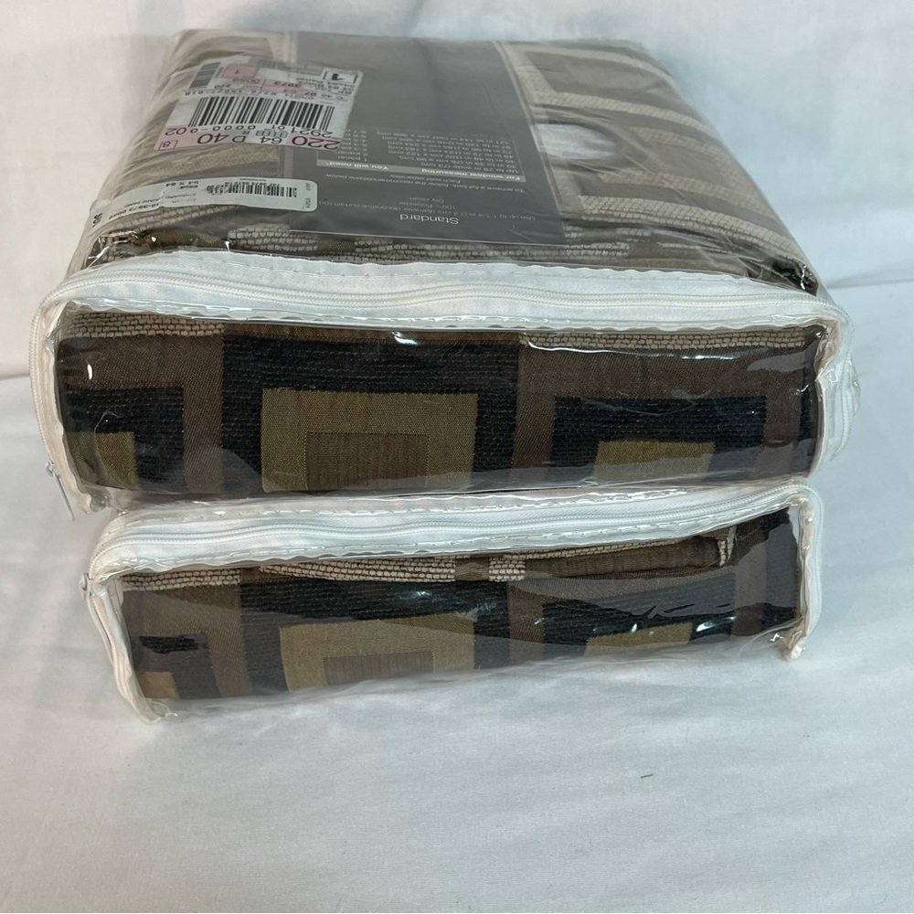 JCP Studio 2 Grommet Curtain Panels 54”X84” Midcentury Modern Black and Bronze - Picture 3 of 13